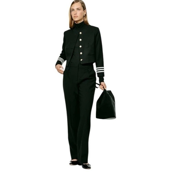 J Crew Black Portia pant in Italian bi-stretch wool blend| size 10 - Picture 3 of 9